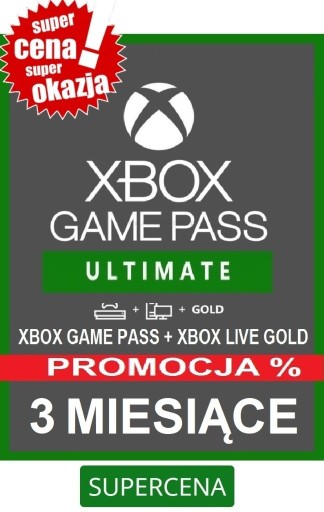 Zdjęcie oferty: Subskrypcja Game Pass + Live Gold 3 miesiące 90dni