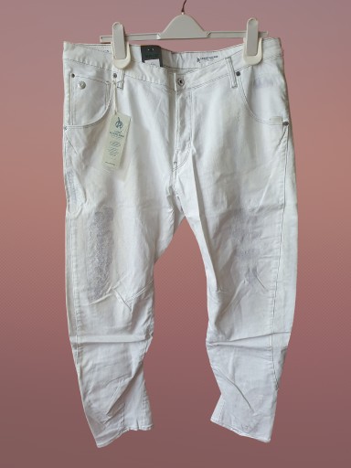 Zdjęcie oferty: Męskie duże kremowe jeansy G-Star - nowe