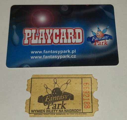 Zdjęcie oferty: Karta do Fantasy Park i Bilecik, Kolekcjonerskie
