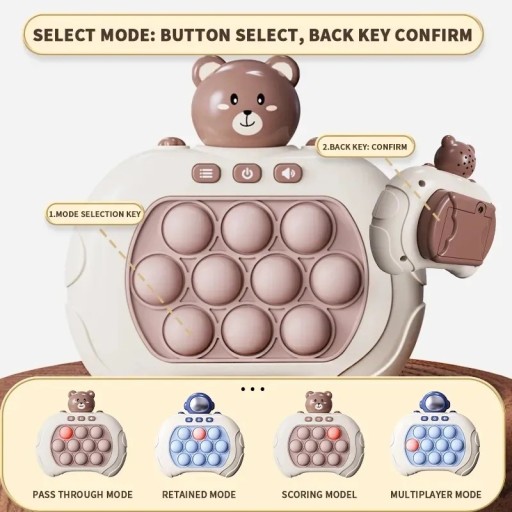 Zdjęcie oferty: Gra zręcznościowa push pop konsola miś