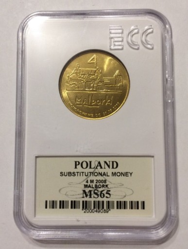 Zdjęcie oferty: 4 malborki Malbork 2008r. - grading GCN MS65