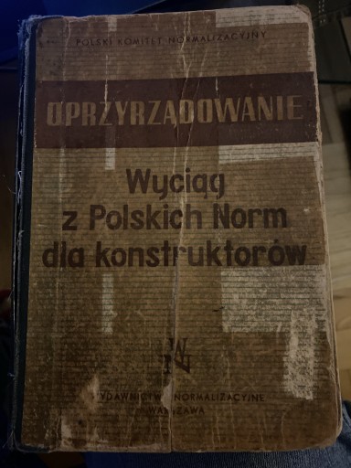 Zdjęcie oferty: Wyciąg  z Polskich Norm dla konstruktorów 1961