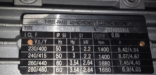 Zdjęcie oferty: Silnik 2,2kW 400V 100L-4 B3 1400 obr/min NOWY