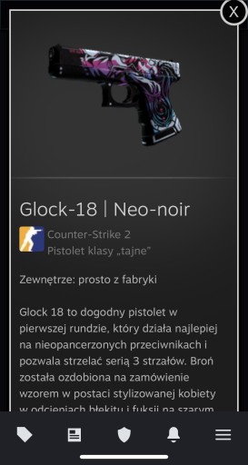 Zdjęcie oferty: Skin CS2 Glock-18 | Neo-noir