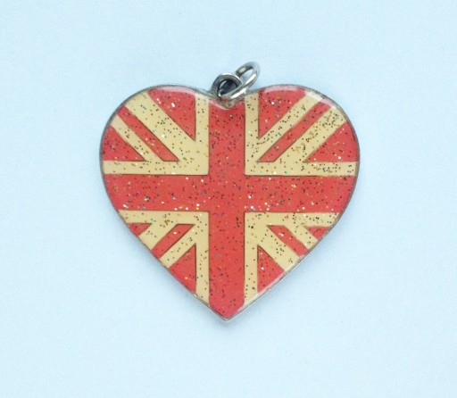 Zdjęcie oferty: Zawieszka brelok flaga Wielka Brytania Anglia serc