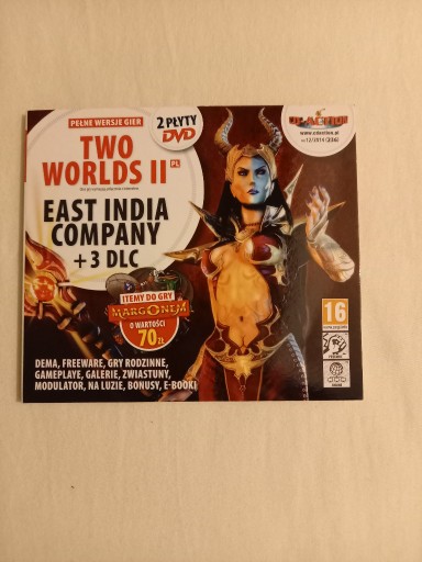 Zdjęcie oferty: DVD 2 gry PC Two Wrlds II i East India Company