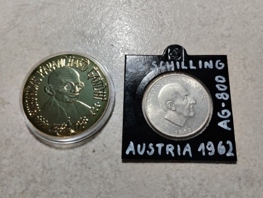 Zdjęcie oferty: 25 szylingów BRUCKNER 1962 srebro + medal