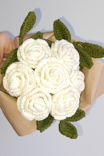 Zdjęcie oferty: Bukiet róż kwiaty handmade na szydełku crochet