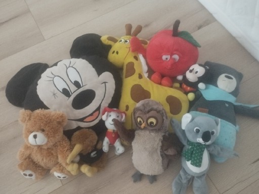 Zdjęcie oferty: 10 szt zestaw pluszaki miśki maskotki zabawki pluszowe poduszka myszka Miki