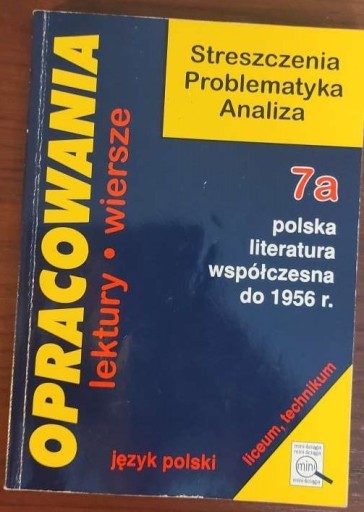 Zdjęcie oferty: Opracowanie - ściąga 7a j. polski Szkoła średnia