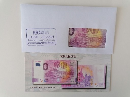 Zdjęcie oferty: Banknot 0 euro Kraków