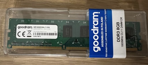 Zdjęcie oferty: RAM DDR3 GOODRAM 8GB 1600Mhz GR1600D364L11/8GB