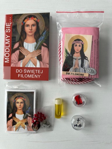 Zdjęcie oferty: Zestaw Dewocjonaliów Św Filomeny, kamyk z Gargano