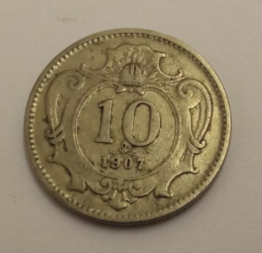 Zdjęcie oferty: Austro-Węgry 10 heller 1907 rok