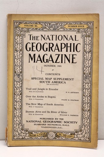 Zdjęcie oferty: Ponad 100-letni NATIONAL GEOGRAPHIC Paźdz. 1921