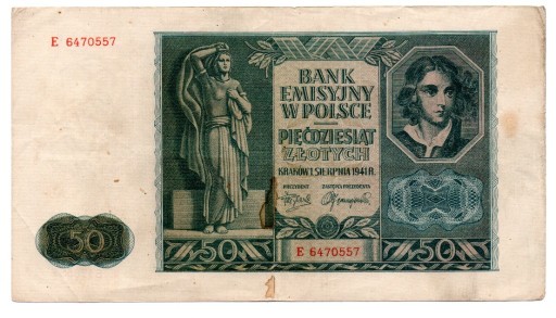 Zdjęcie oferty: 50 złotych 1941 dla GG - E 6470557