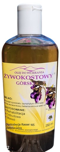 Zdjęcie oferty: Olej żywokostowy górski z płatkami złota 250 ml