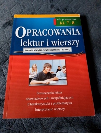 Zdjęcie oferty: Opracowania lektur i wierszy klasy 7-8