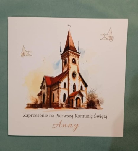 Zdjęcie oferty: Zaproszenie na Pierwszą Komunię Świętą Kościół 