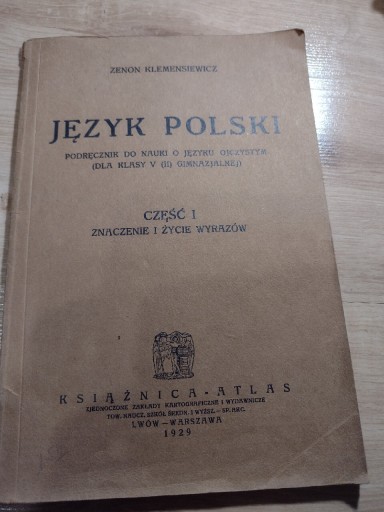 Zdjęcie oferty: Język polski. Klemensiewicz 1929