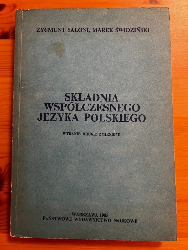 Zdjęcie oferty: Składnia Współczesnego Języka Polskiego