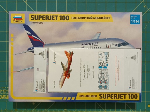 Zdjęcie oferty: Superjet 100 Zvezda, blaszka Microdesign MD144201 