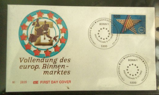 Zdjęcie oferty: Koperta FDC Niemcy 1992 Europa 