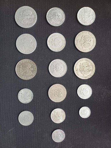 Zdjęcie oferty: 5 zł z Rybakiem z 1959r. w zestawie 16 monet.