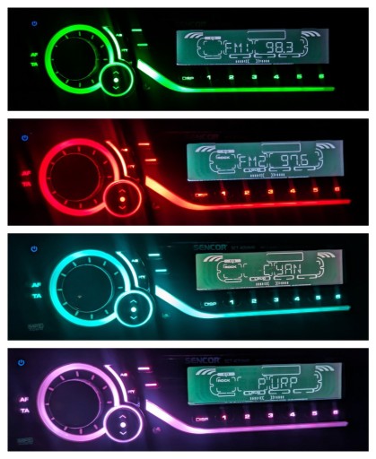 Zdjęcie oferty: Radio samochodowe Sencor - USB/MMC/multicolor