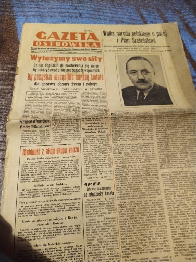 Zdjęcie oferty: Gazeta Ostrowska 23 luty 1951