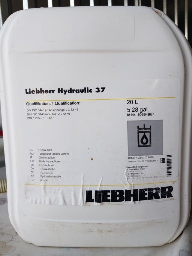 Zdjęcie oferty: Oryginalny olej hydrauliczny LIEBHERR  37