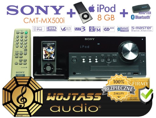 Zdjęcie oferty: Mini wieża SONY CMT-MX500i FM USB MP3 iPod 8GB BT