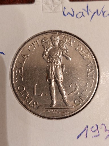 Zdjęcie oferty: Moneta 2 lira 1935 Watykan