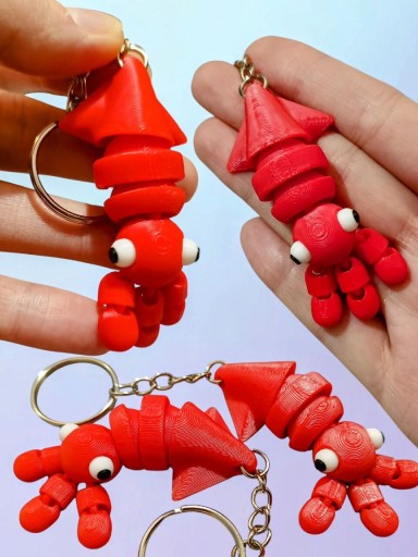 Zdjęcie oferty: Brelok Breloczek do kluczy lub plecaka KAŁAMARNICA DRUK 3D FLEXI