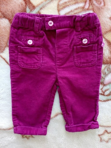 Zdjęcie oferty: Różowe spodnie sztruksowe ok. 62 - 68 sztruksy