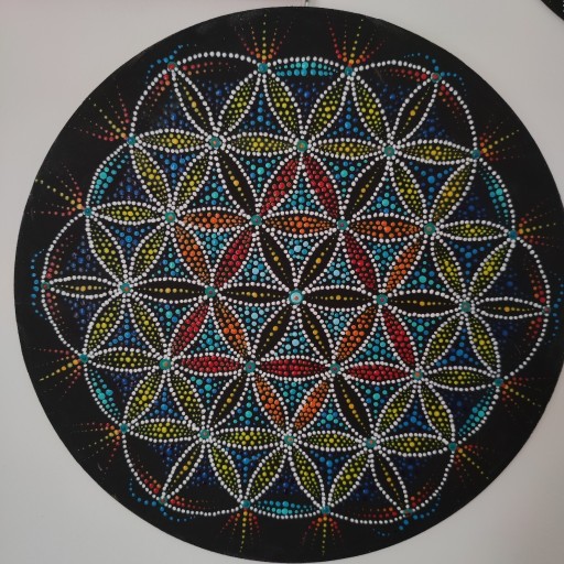 Zdjęcie oferty: Mandala, obraz, dot painting, rękodzieło, merkaba