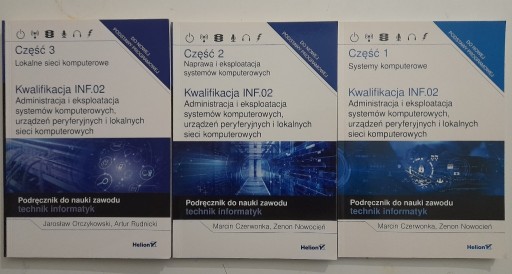 Zdjęcie oferty: INF02 Czerwonka Technik informatyk - 1, 2, 3 komplet zestaw bdb