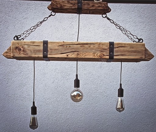 Zdjęcie oferty: Lampa wisząca rustykalna loft vintage i świecznik