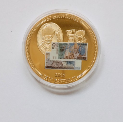 Zdjęcie oferty: Medal z wizer.bank polskiego50zł Jan Paweł II 2006