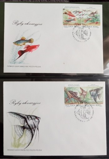 Zdjęcie oferty: FDC   3357 - 3360 Ryby akwariowe 1994