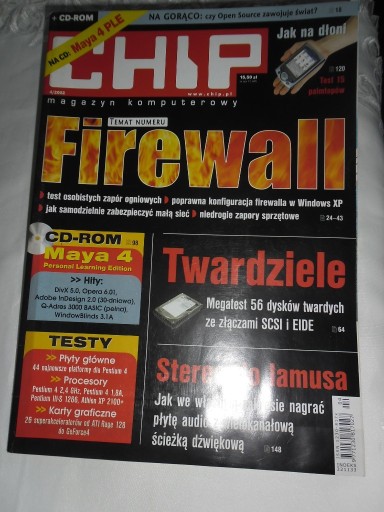 Zdjęcie oferty: CHIP magazyn komputerowy miesięcznik nr 4/2002