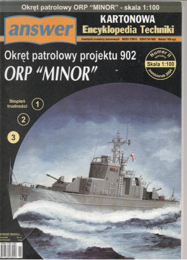 Zdjęcie oferty: KET 10/2004 Okręt patrolowy ORP MINOR 1:100