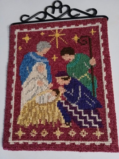 Zdjęcie oferty: BOŻE NARODZENIE..ŚLICZNY OBRAZEK TYPU GOBELINOWEGO-SZWECJA+GRATIS 