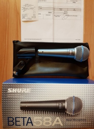 Zdjęcie oferty: Mikrofon dynamiczny  Shure Beta 58A Oryginał !!!