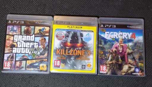 Zdjęcie oferty: Gry na PlayStation 3 Far cry 4 Killzone 3 GTA V