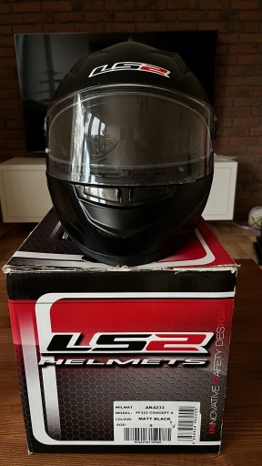 Zdjęcie oferty: Kask LS2 roz S FF322 MATT BLACK integralny BLĘDA