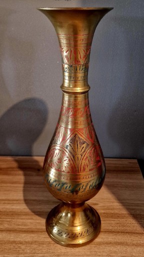 Zdjęcie oferty: Mosiężny piękny wazon orientalny indyjski 34 cm