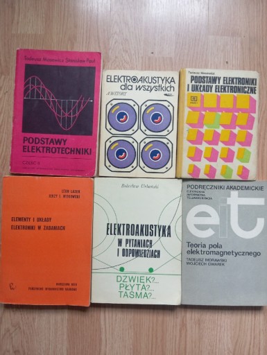 Zdjęcie oferty: Zestaw Książek Elektrotechnika,Elektronika,Elektroakustyka itp.