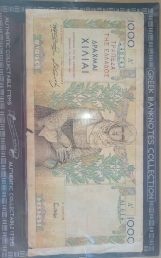 Zdjęcie oferty: Banknot 1000 drachm greckich z 1935r. 