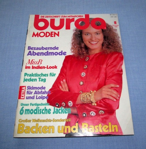 Zdjęcie oferty: Burda Moden 11/1989 + wykroje Niemiecka